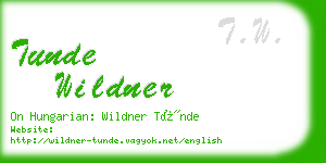 tunde wildner business card